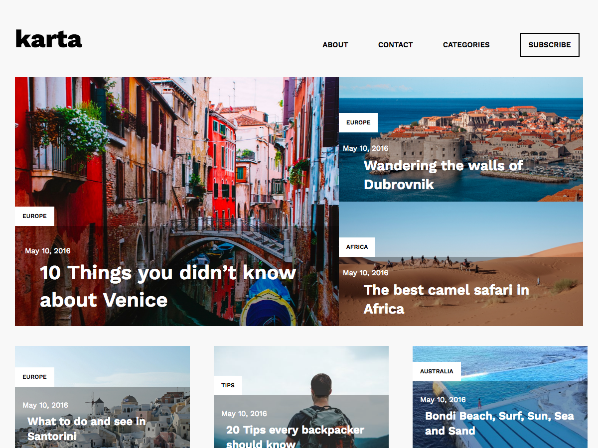 Karta theme screenshot