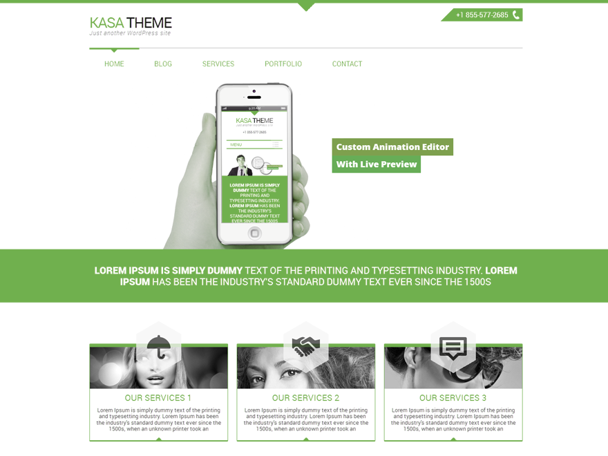 Kasa Green theme screenshot