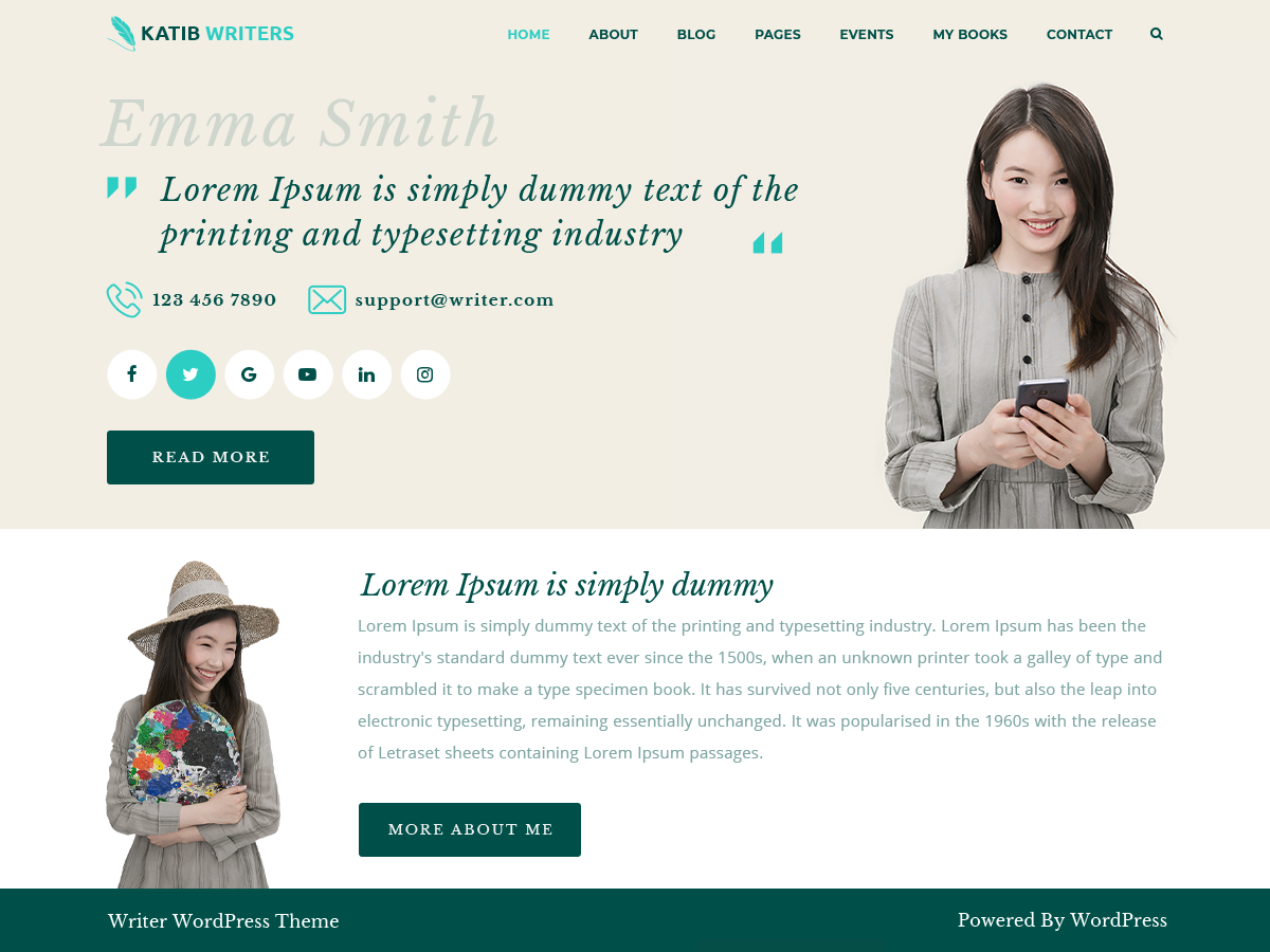 Katib Writers theme screenshot