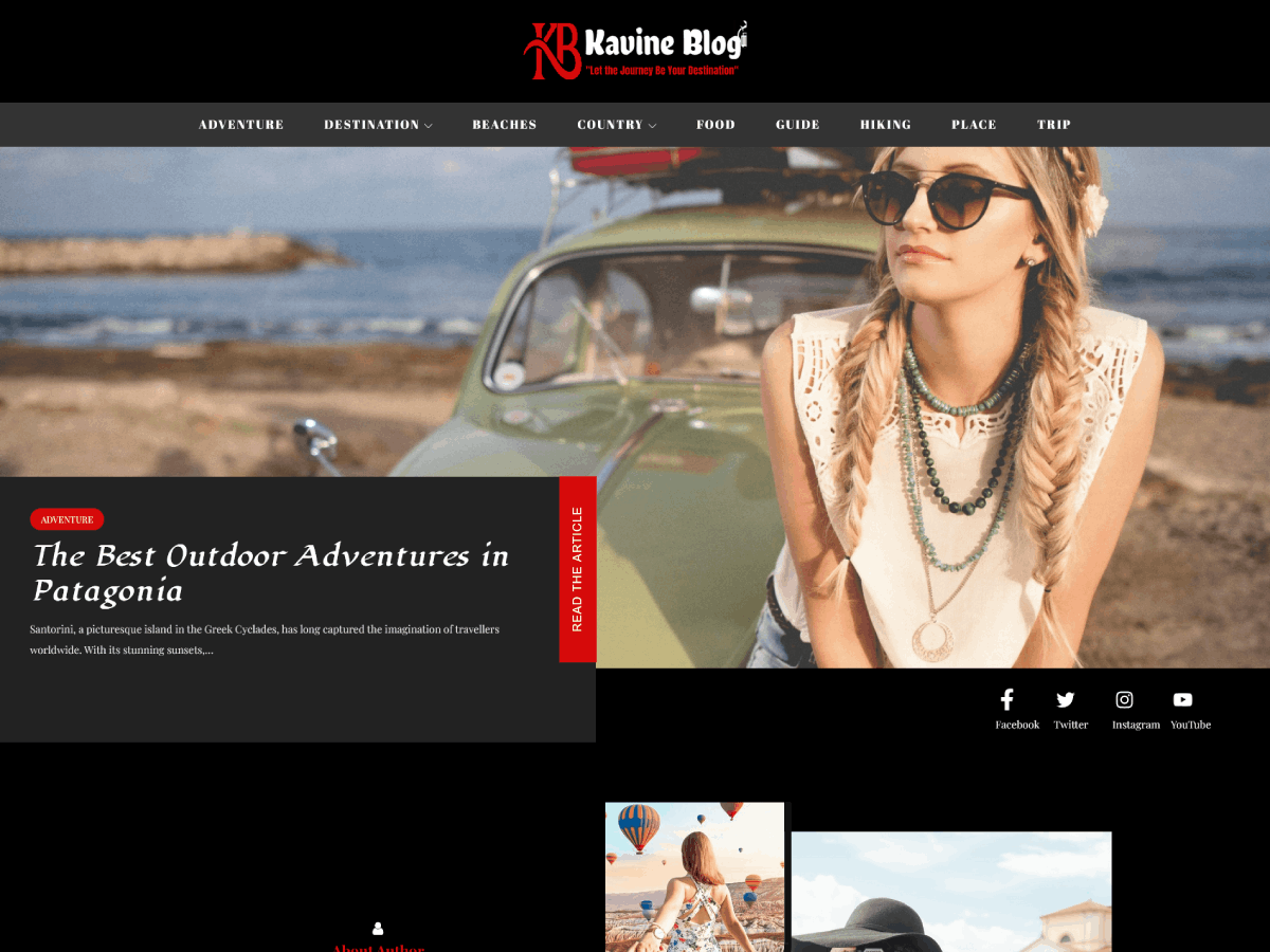 Kavine Blog theme screenshot