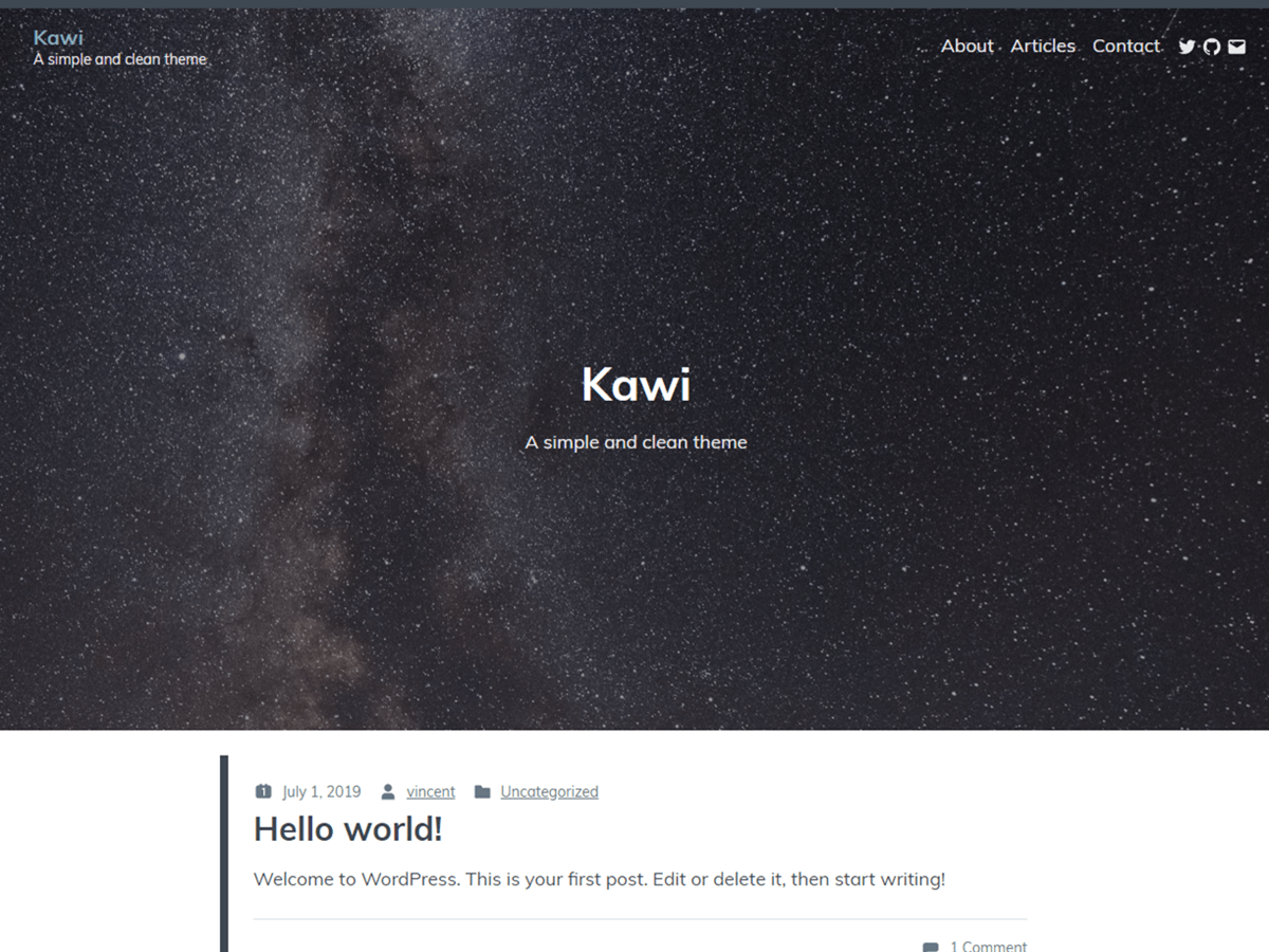 Kawi theme screenshot