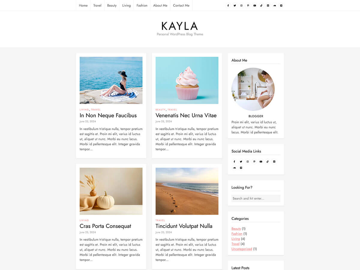 Kayla theme screenshot