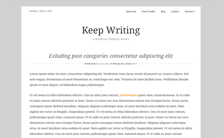 keepwriting theme screenshot
