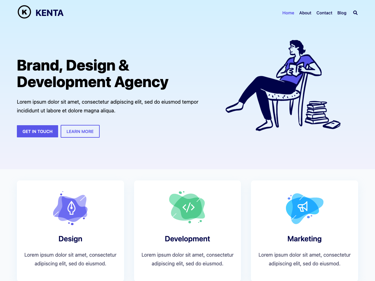 Kenta Business theme screenshot