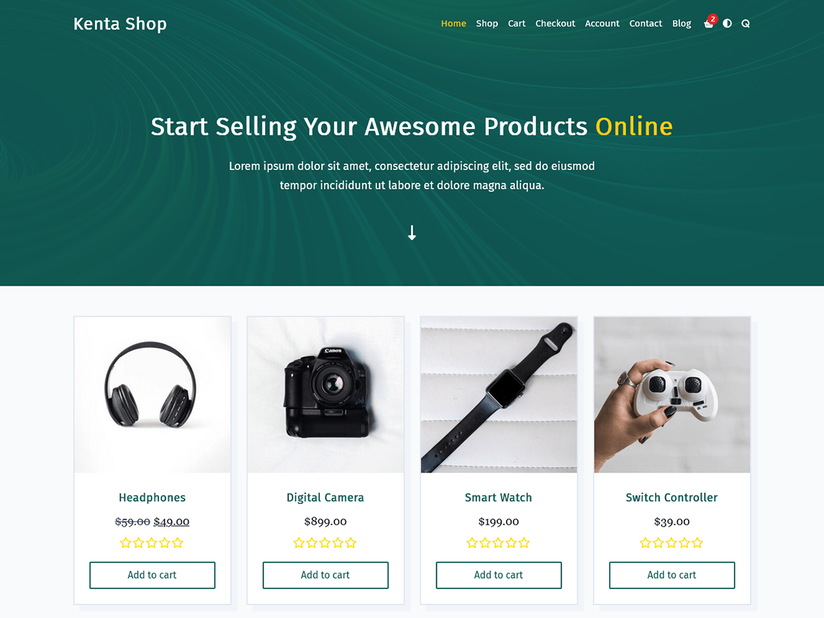 Kenta Digital Shop theme screenshot