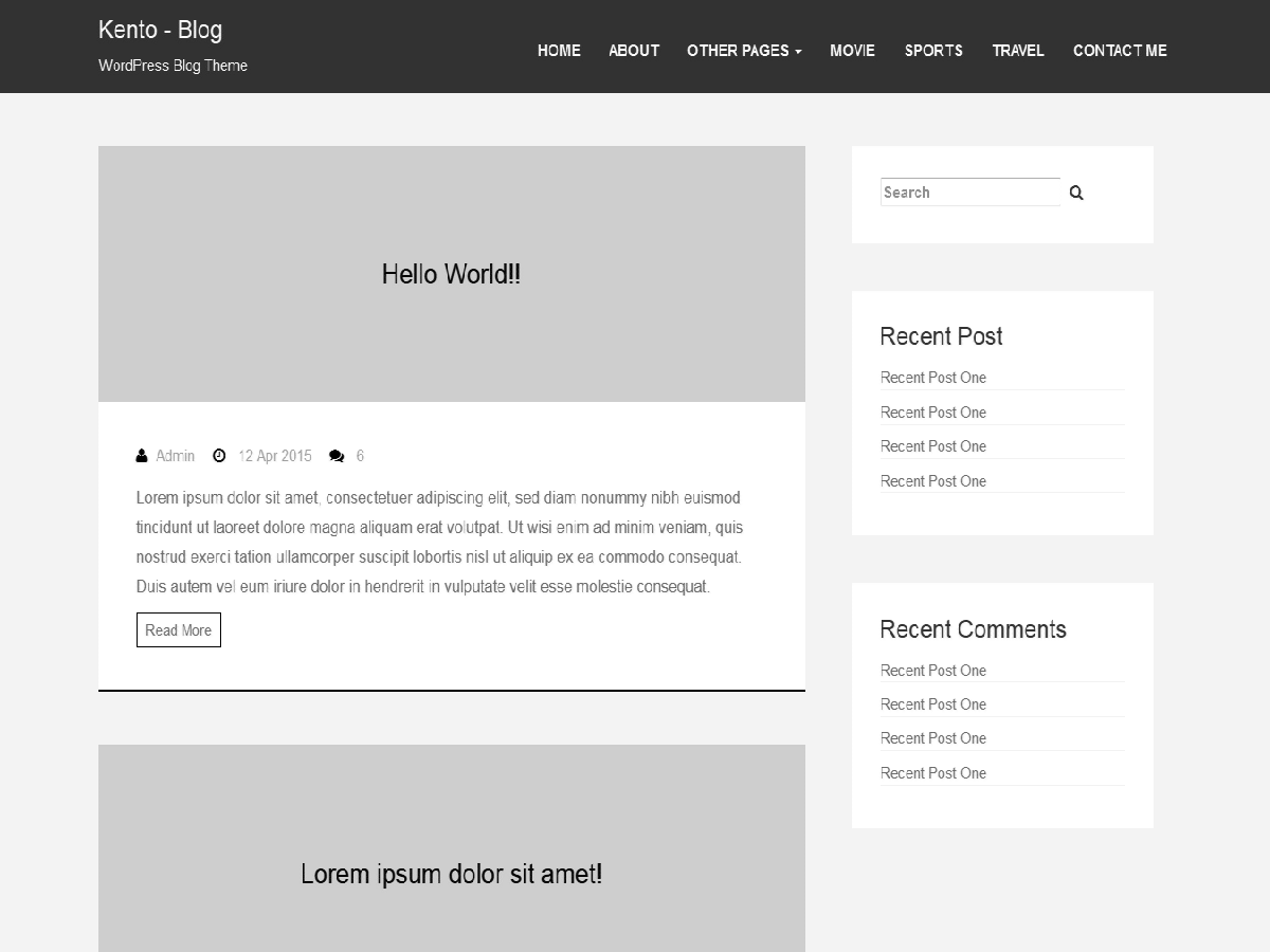 kento-blog theme screenshot