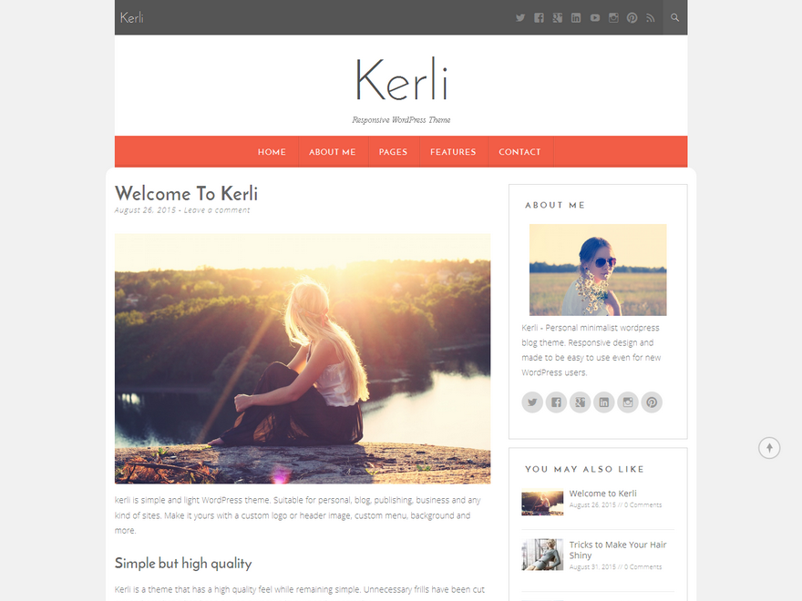 Kerli lite theme screenshot
