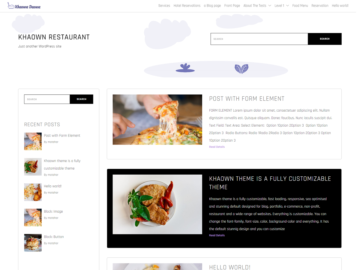 Khaown theme screenshot