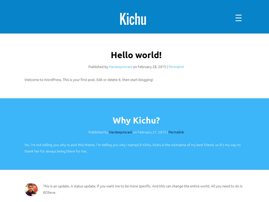 Kichu theme screenshot