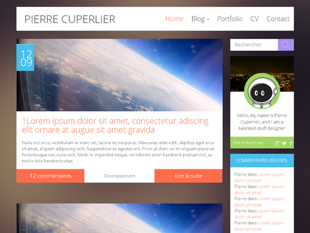 Kicoe theme screenshot