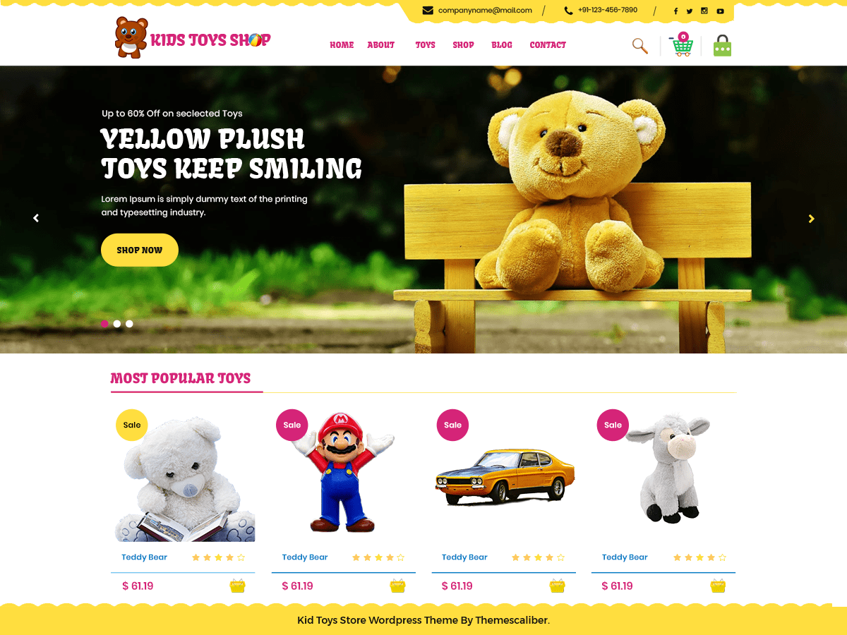 Kid Toys Store theme screenshot