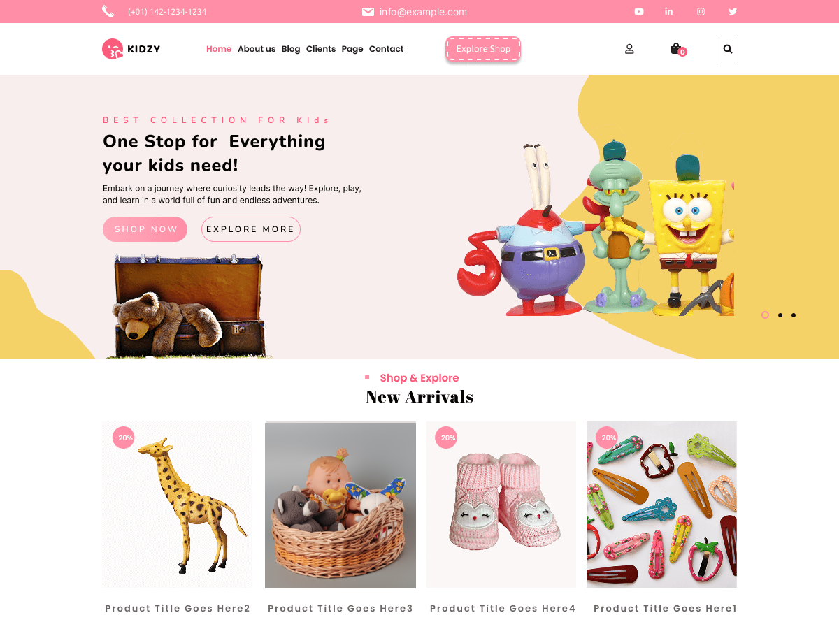 Kids Activity Center theme screenshot