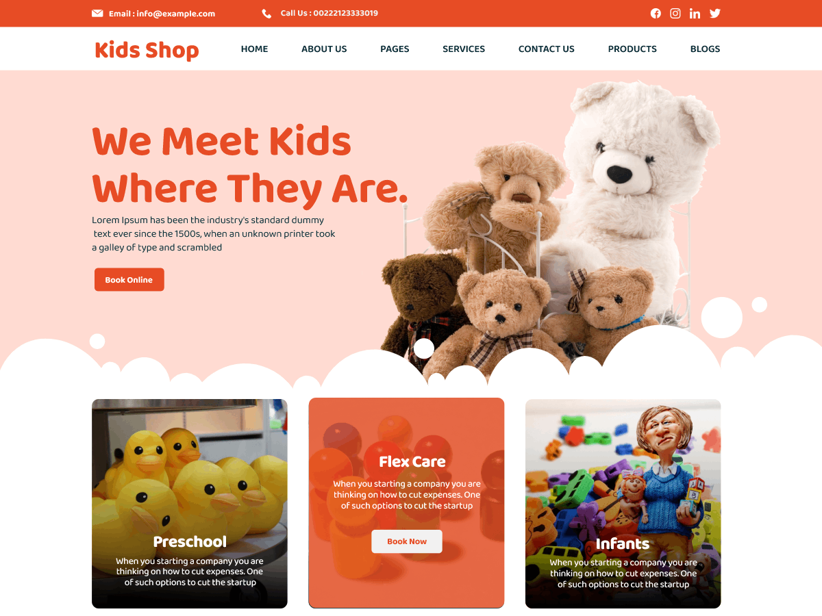 Kids Gift Shop theme screenshot