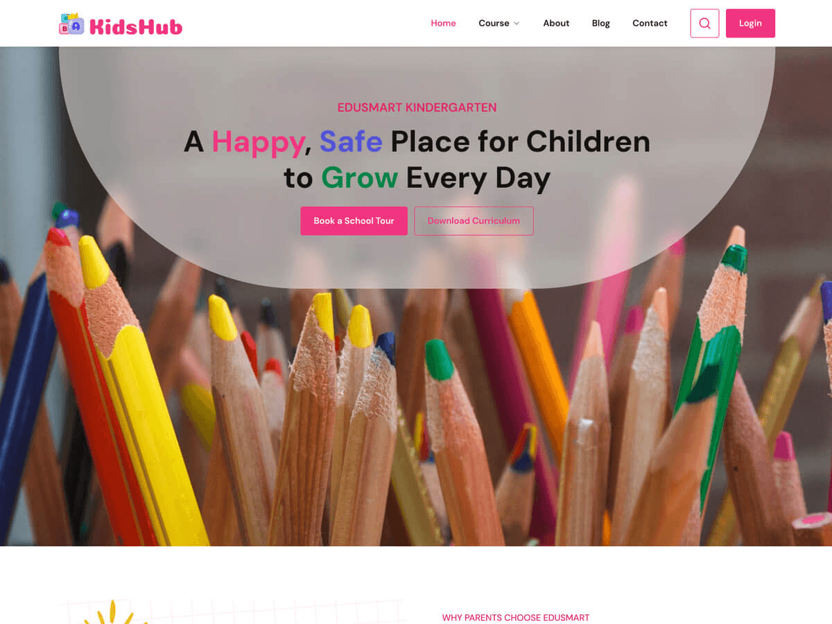 Kids Hub theme screenshot