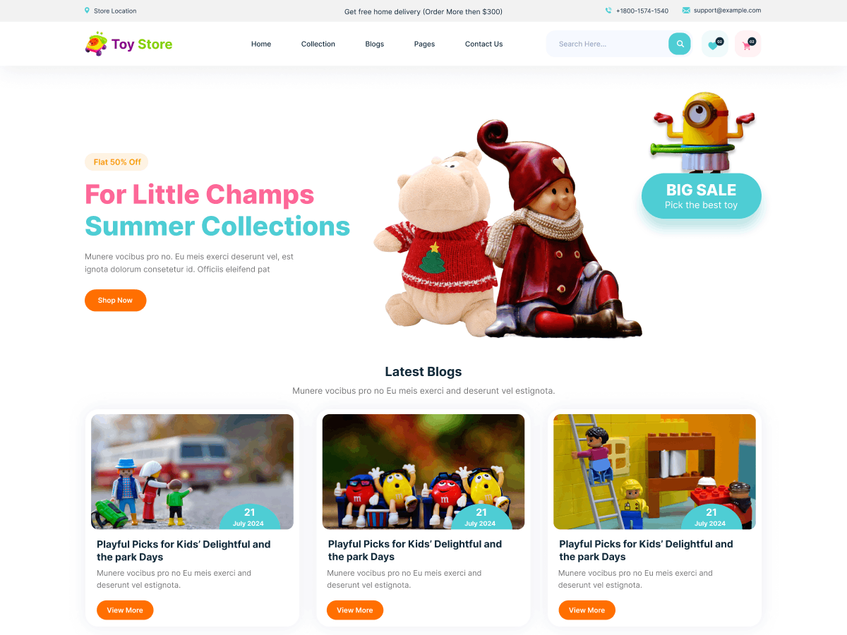 Kids Learning Toys theme screenshot