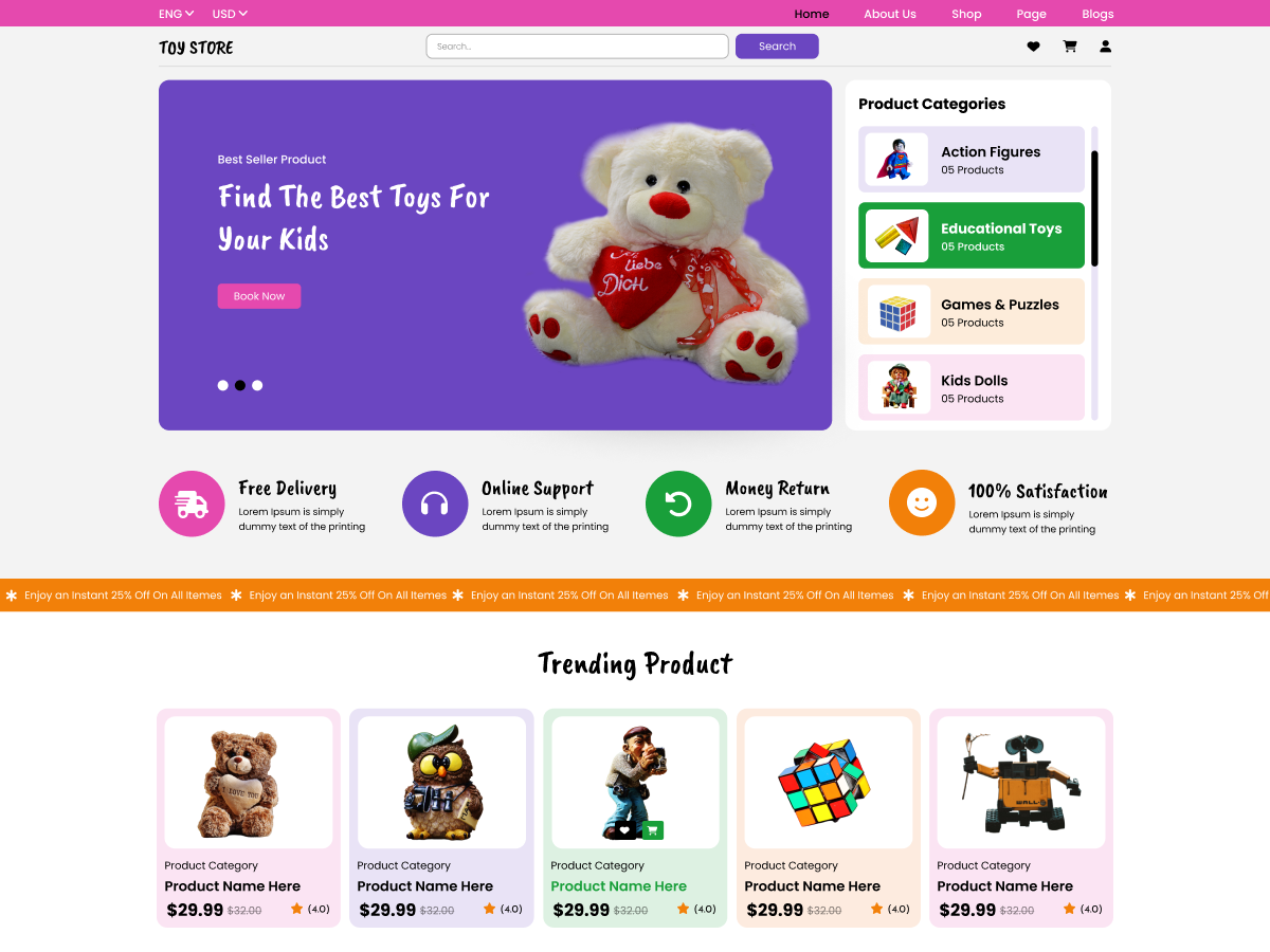 Kids Toys Store theme screenshot
