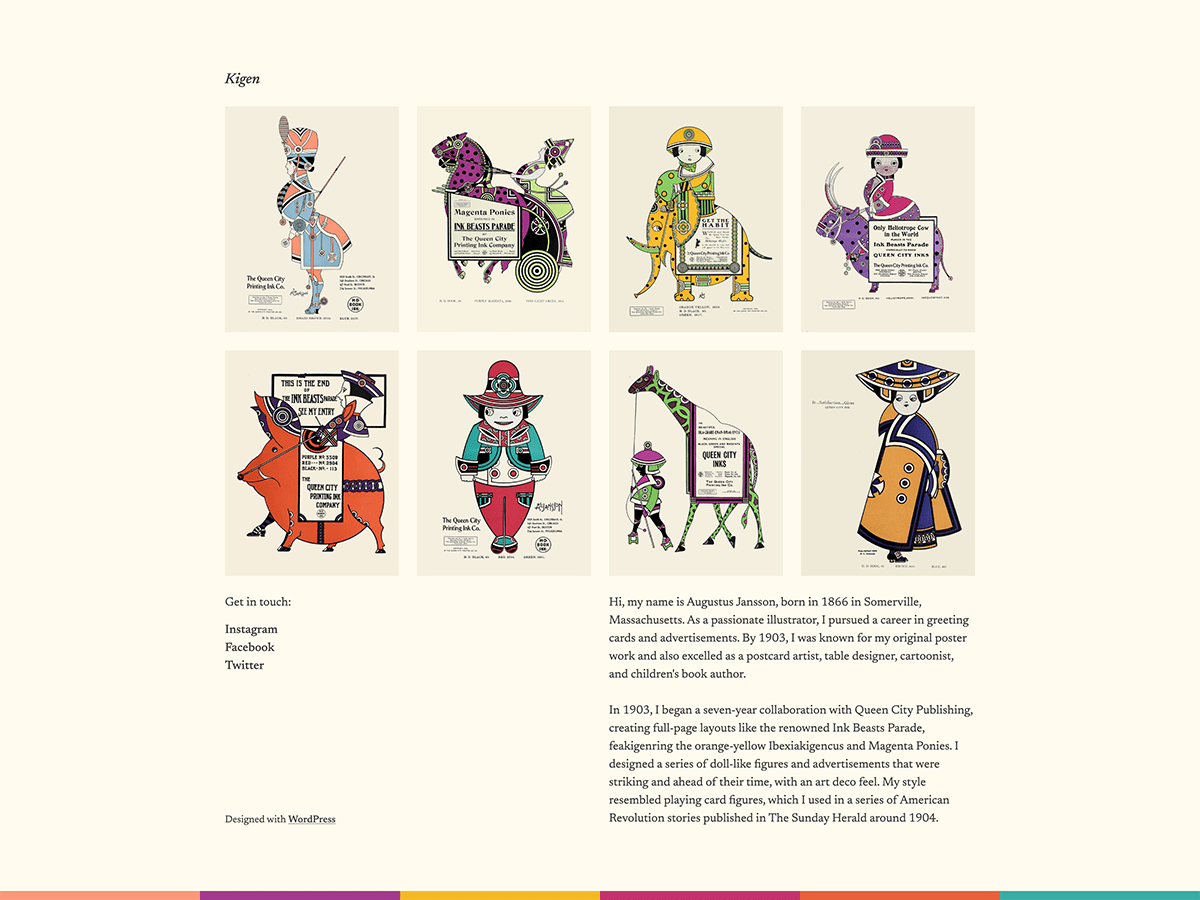 Kigen theme screenshot