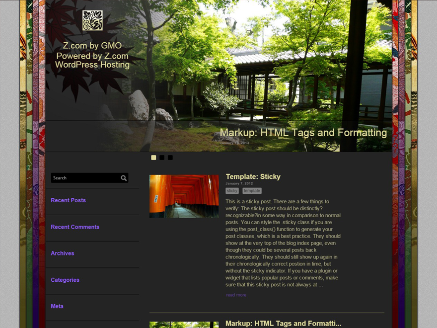Kimono theme screenshot