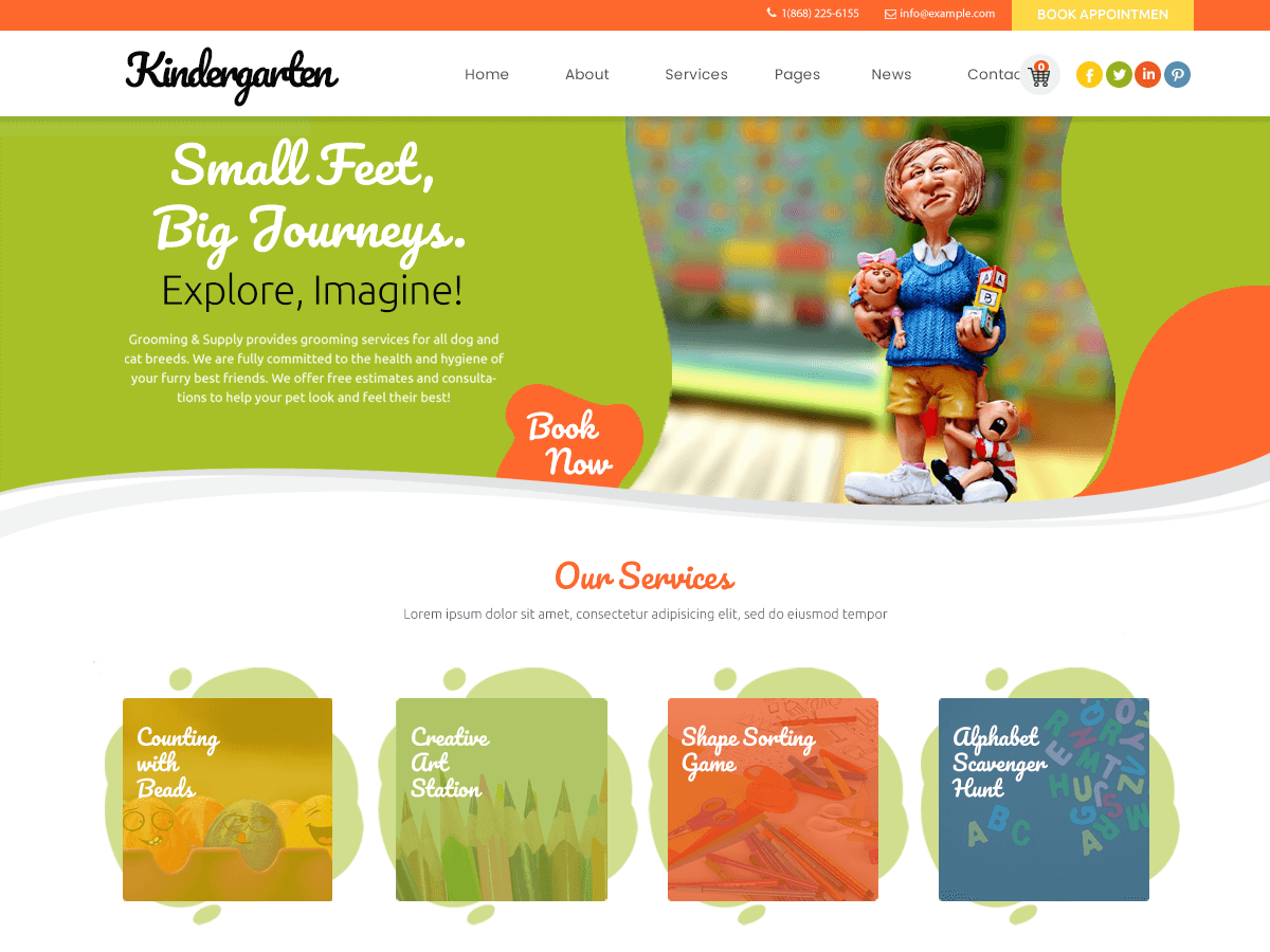 Kindergarten Art School theme screenshot