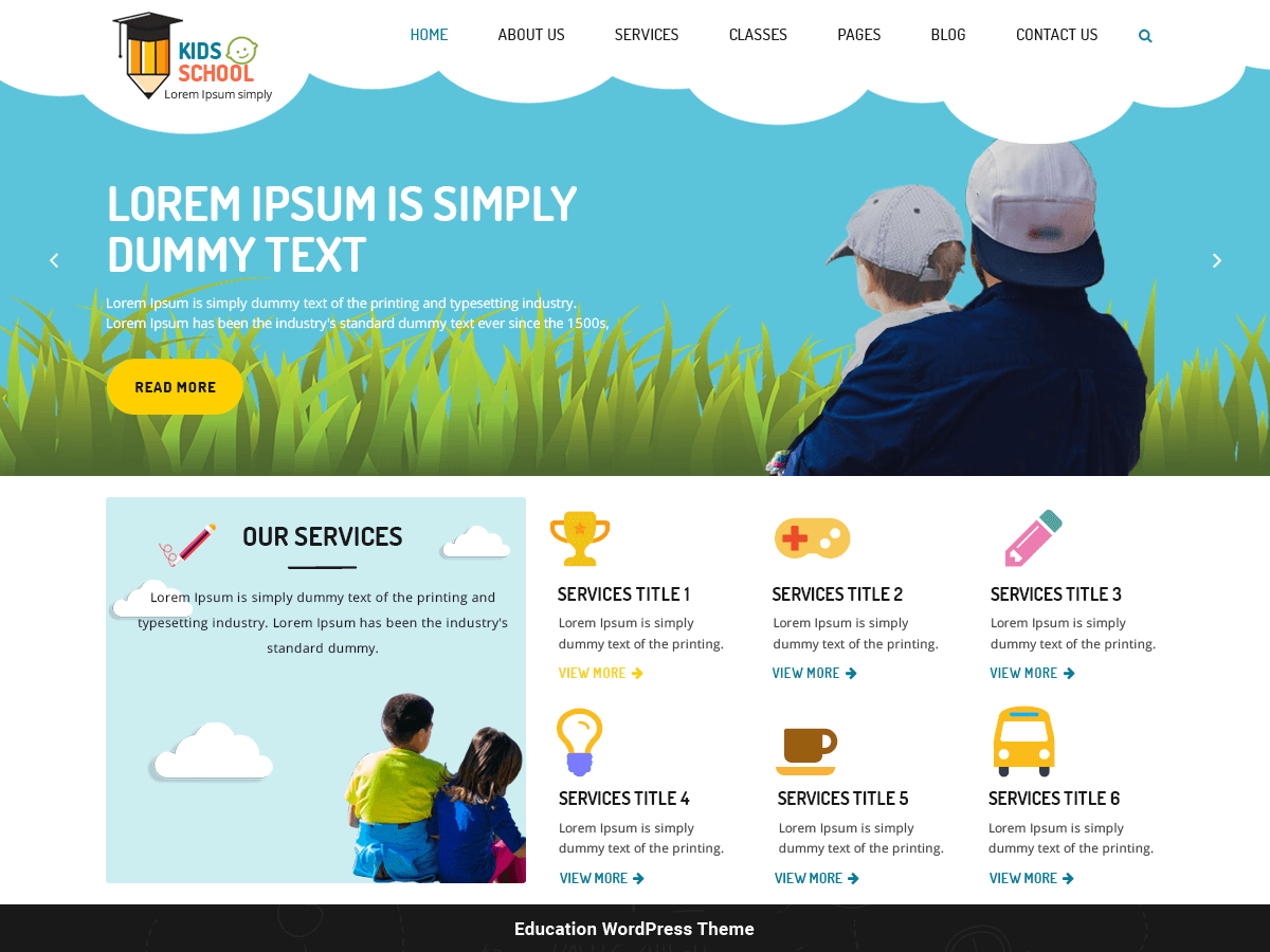 Kindergarten Education theme screenshot