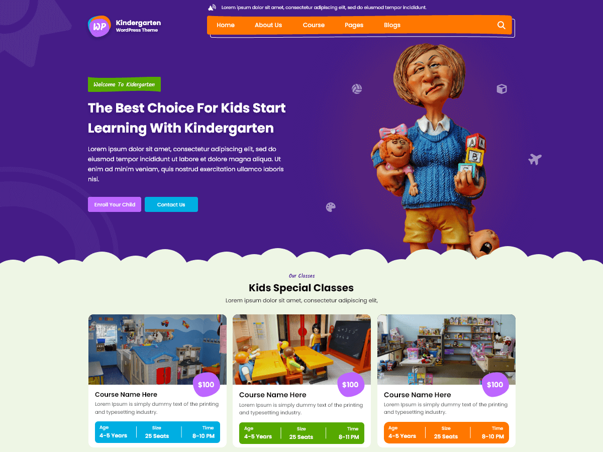 Kindergarten Elementor theme screenshot