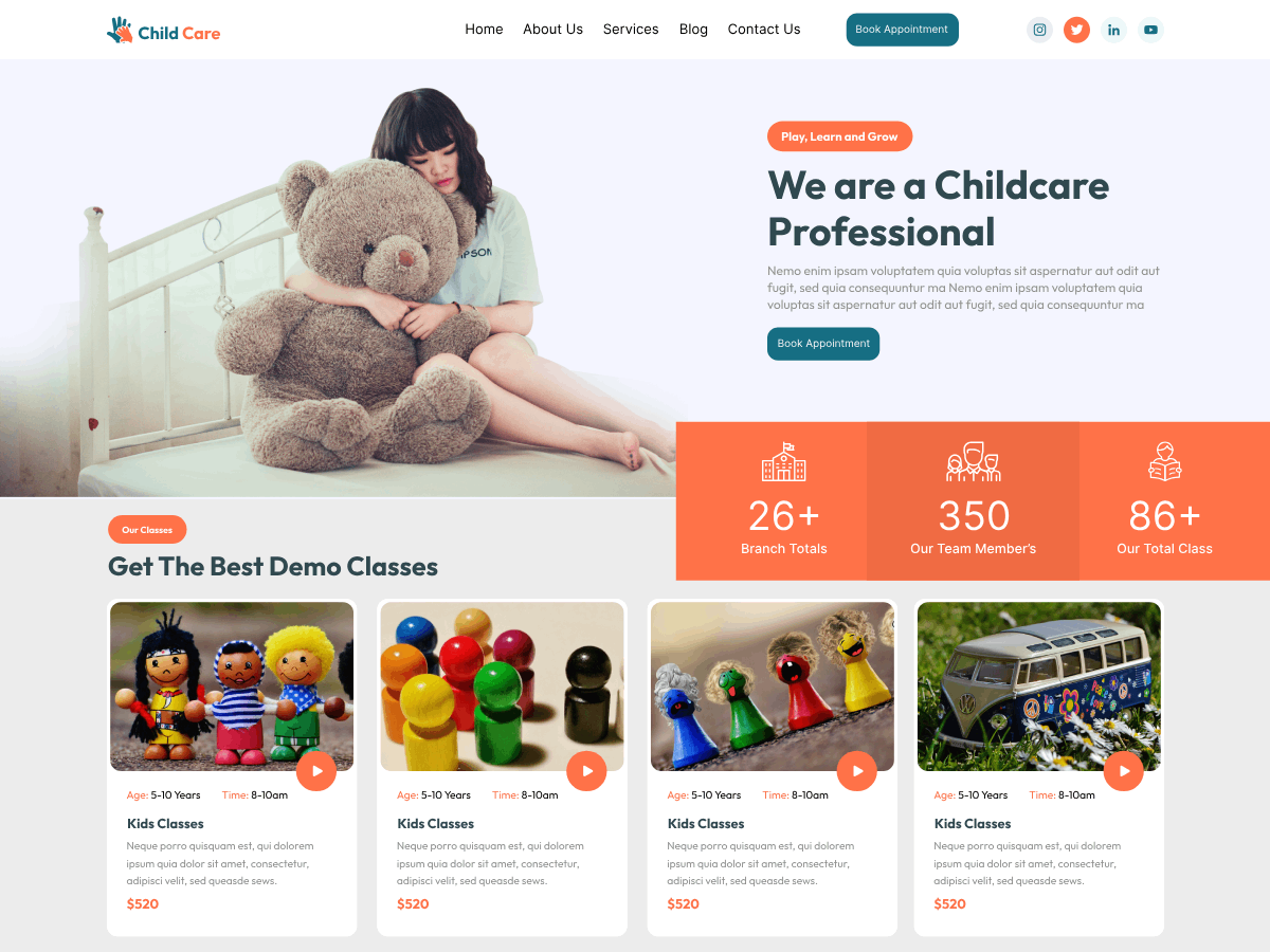 Kindergarten Playgroup theme screenshot