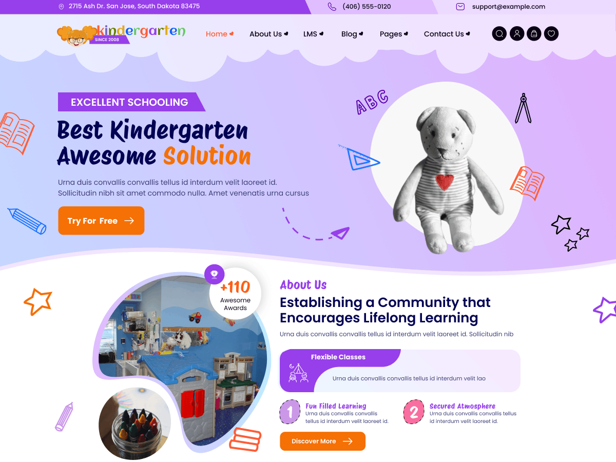Kindergarten Playschool theme screenshot