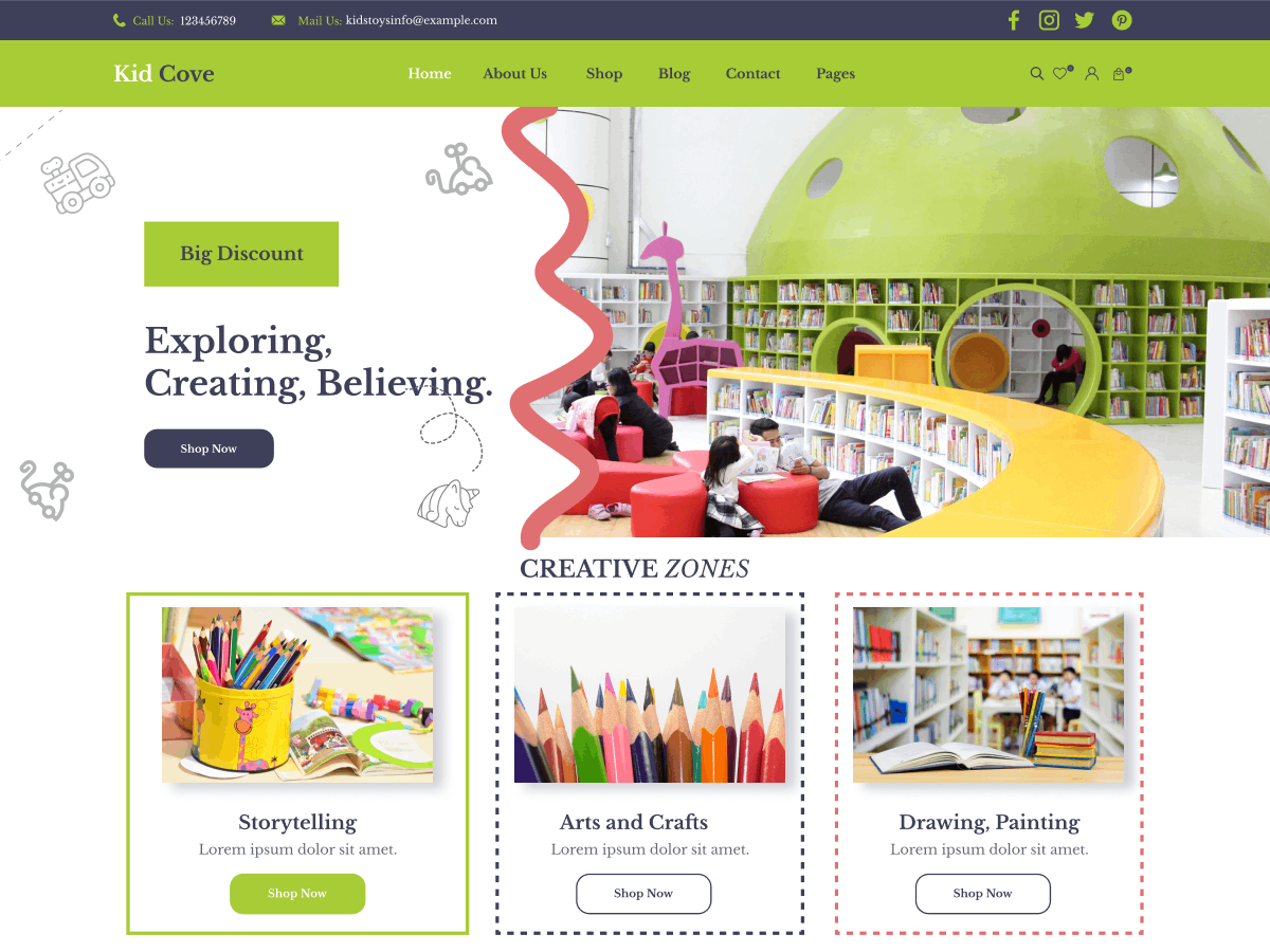 Kindergarten Preschool theme screenshot