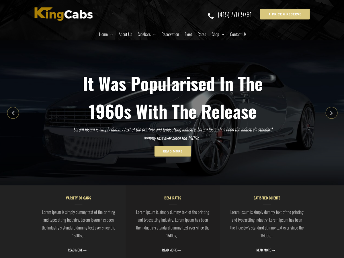 Kingcabs theme screenshot