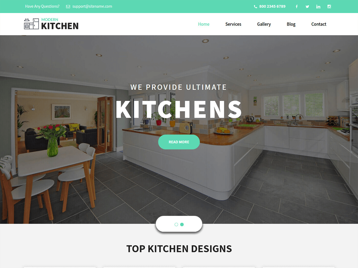 Kitchen Design theme screenshot