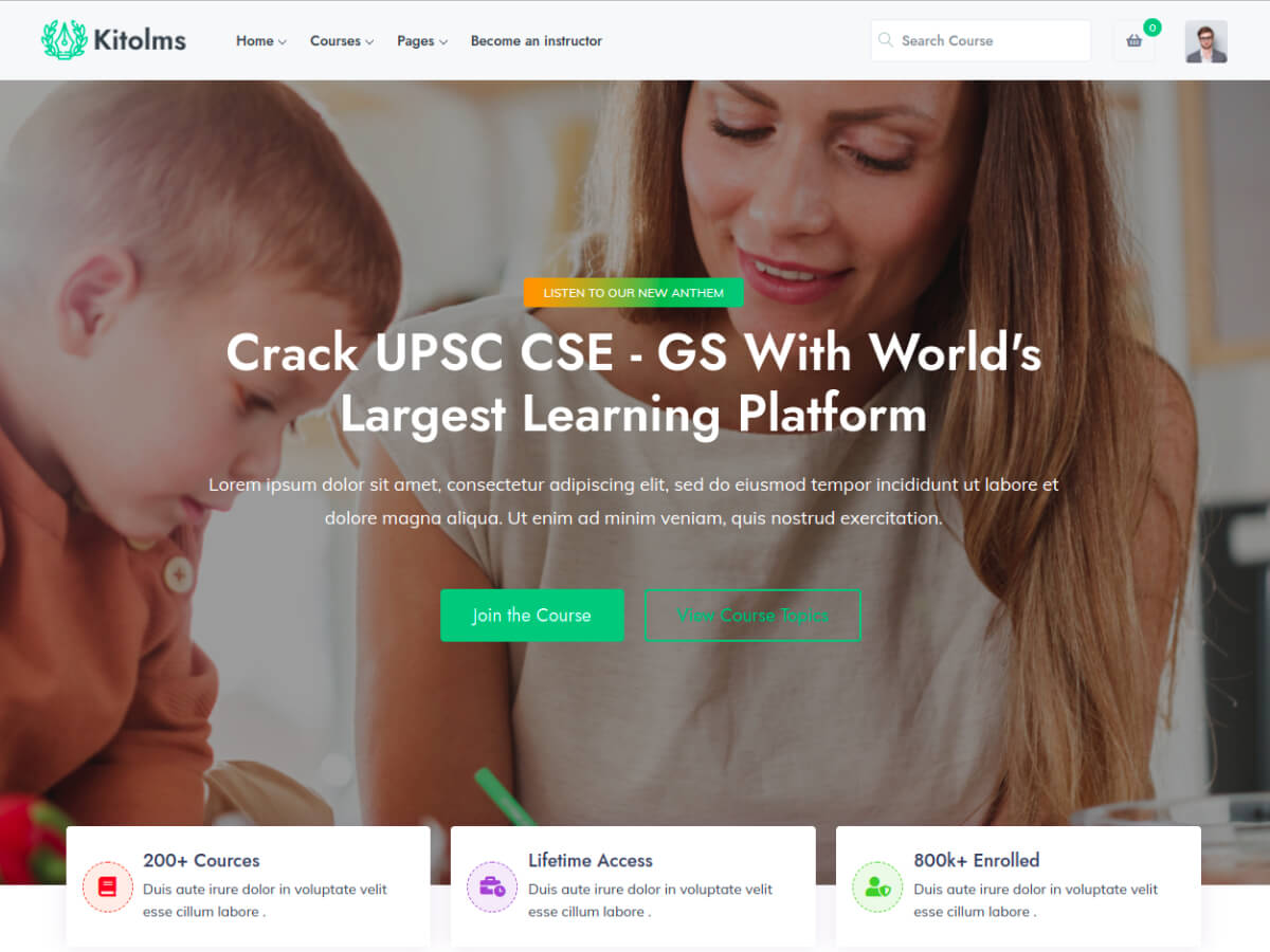 Kitolms theme screenshot