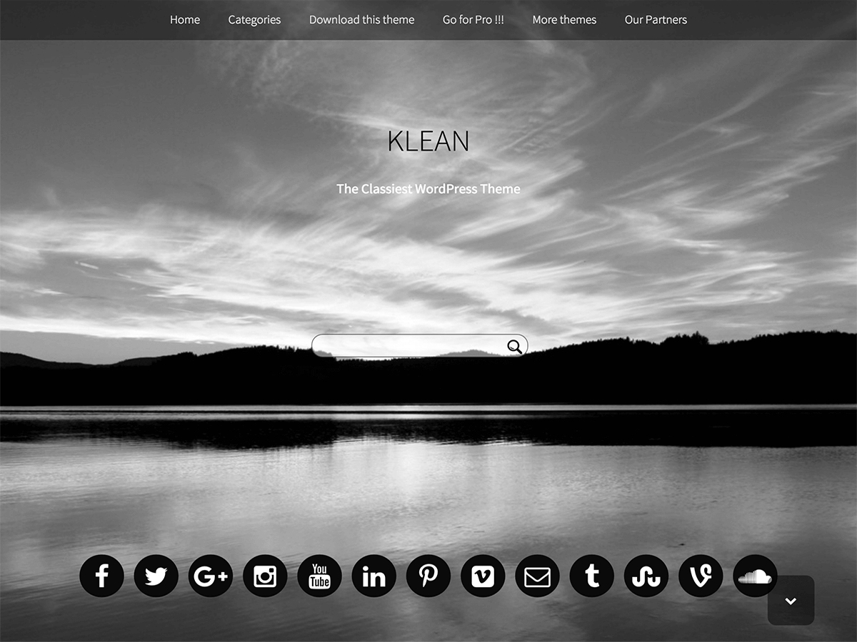 Klean theme screenshot