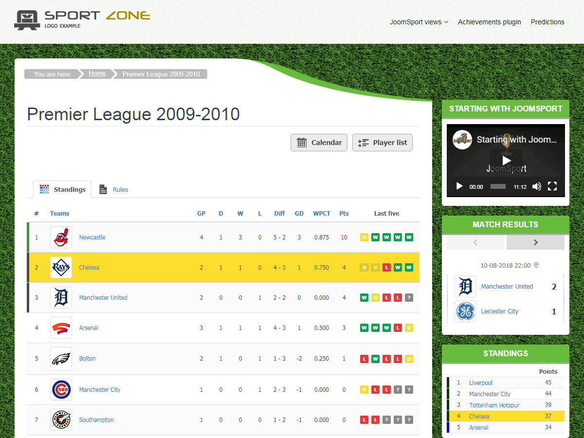 Kodiak Football Sport theme screenshot