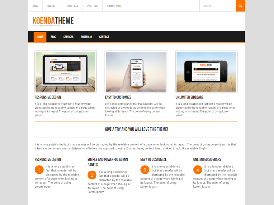 Koenda theme screenshot
