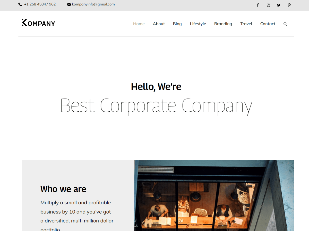 Kompany theme screenshot