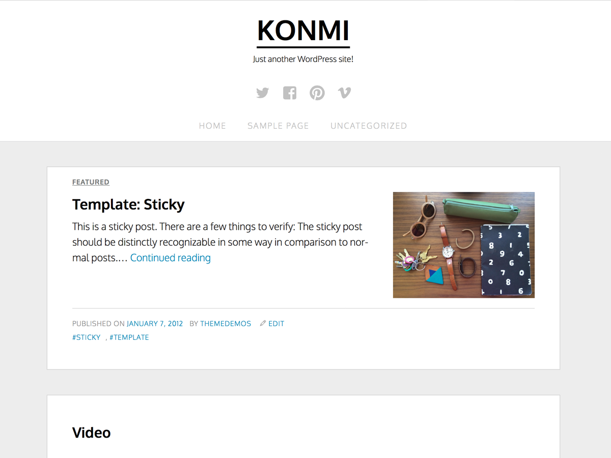 Konmi theme screenshot