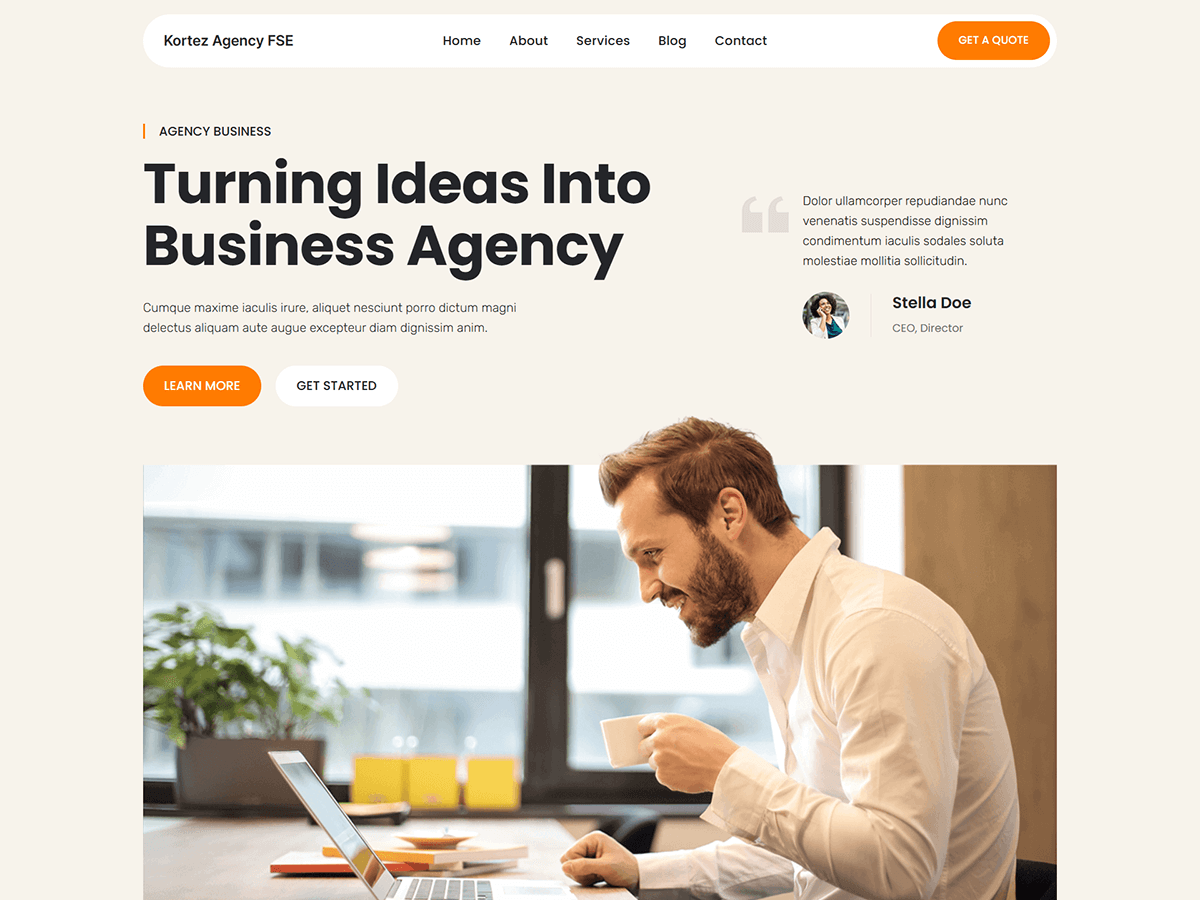 Kortez Agency FSE theme screenshot