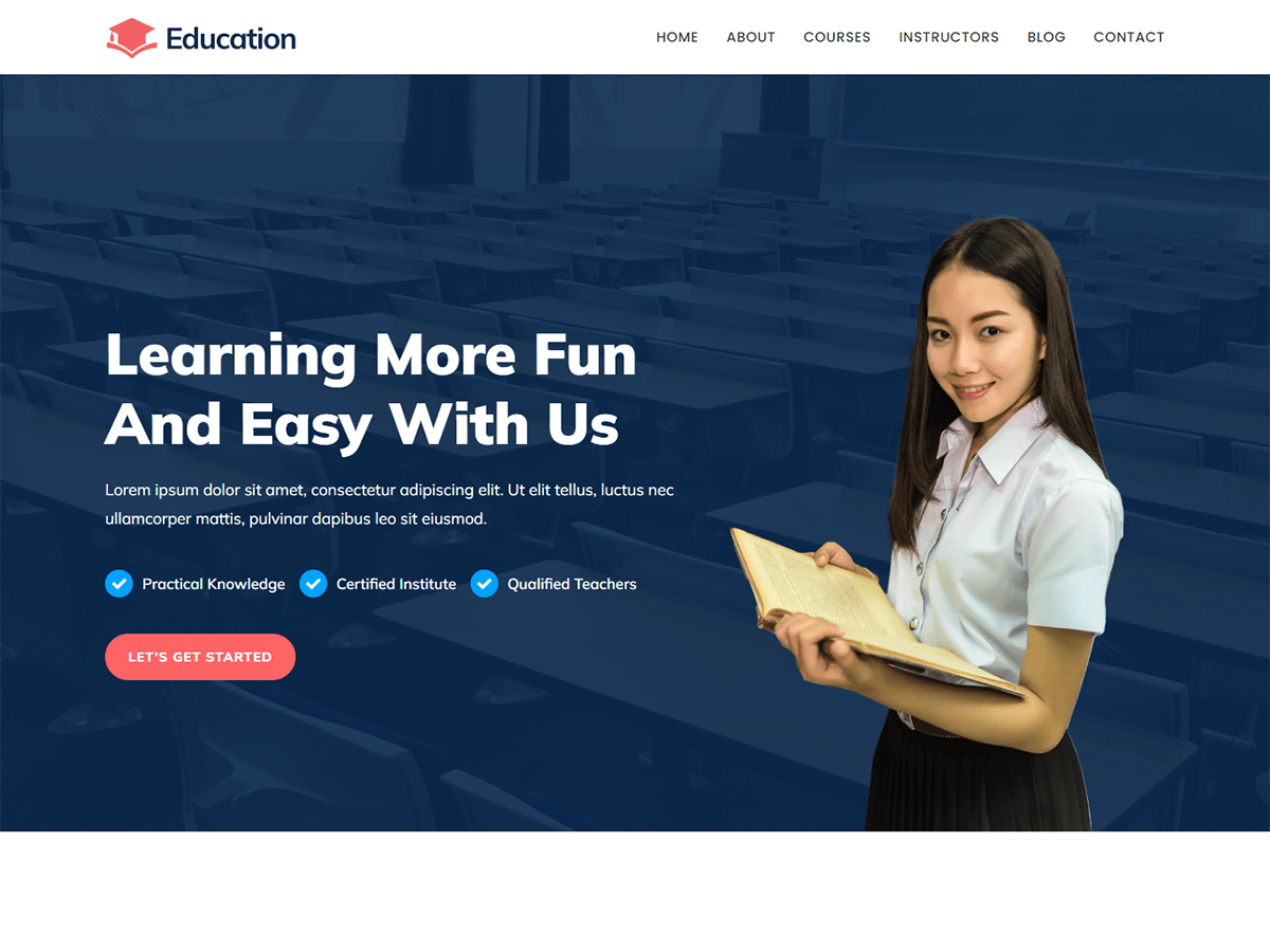 Kortez Education theme screenshot