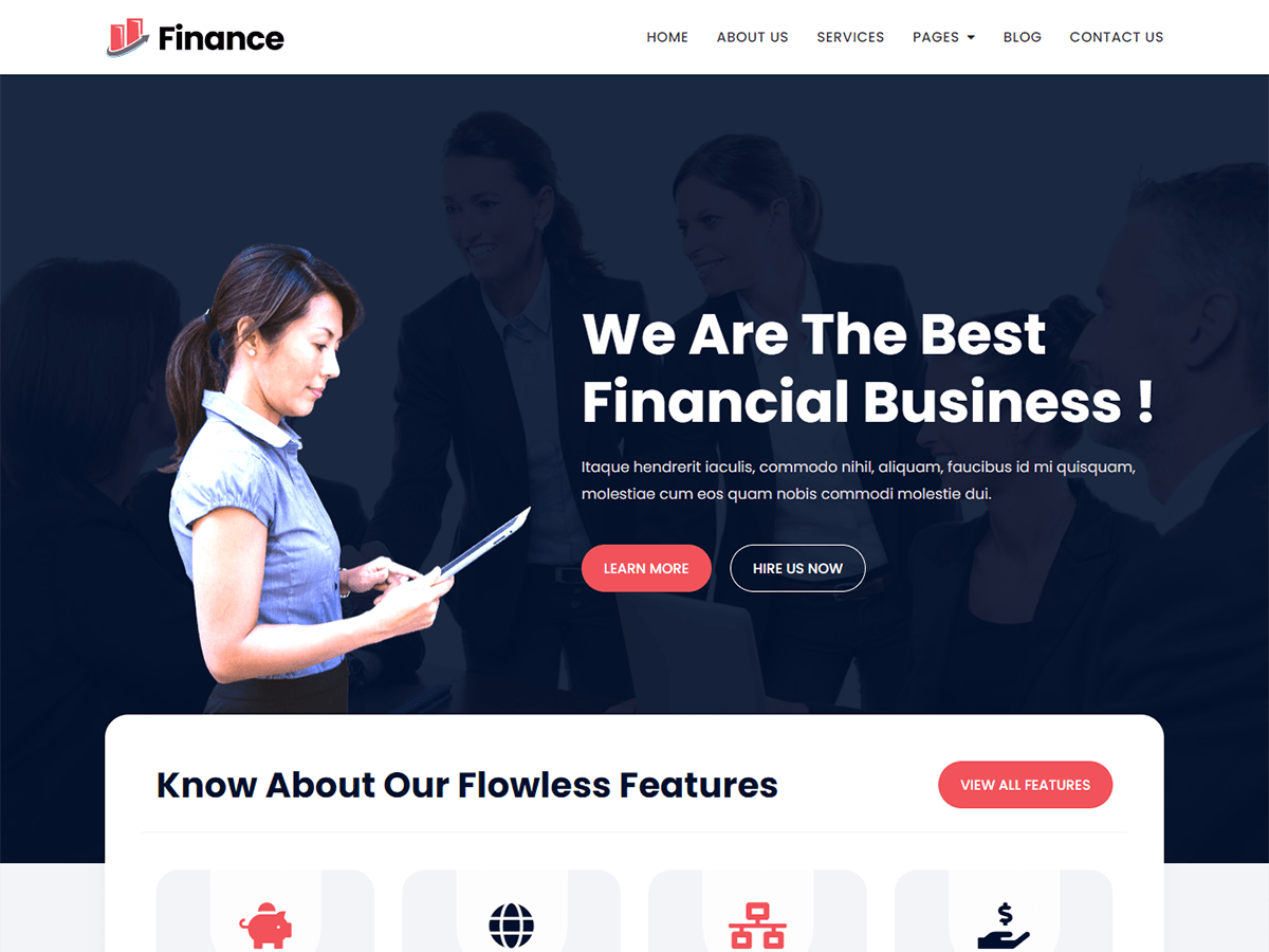 Kortez Finance theme screenshot