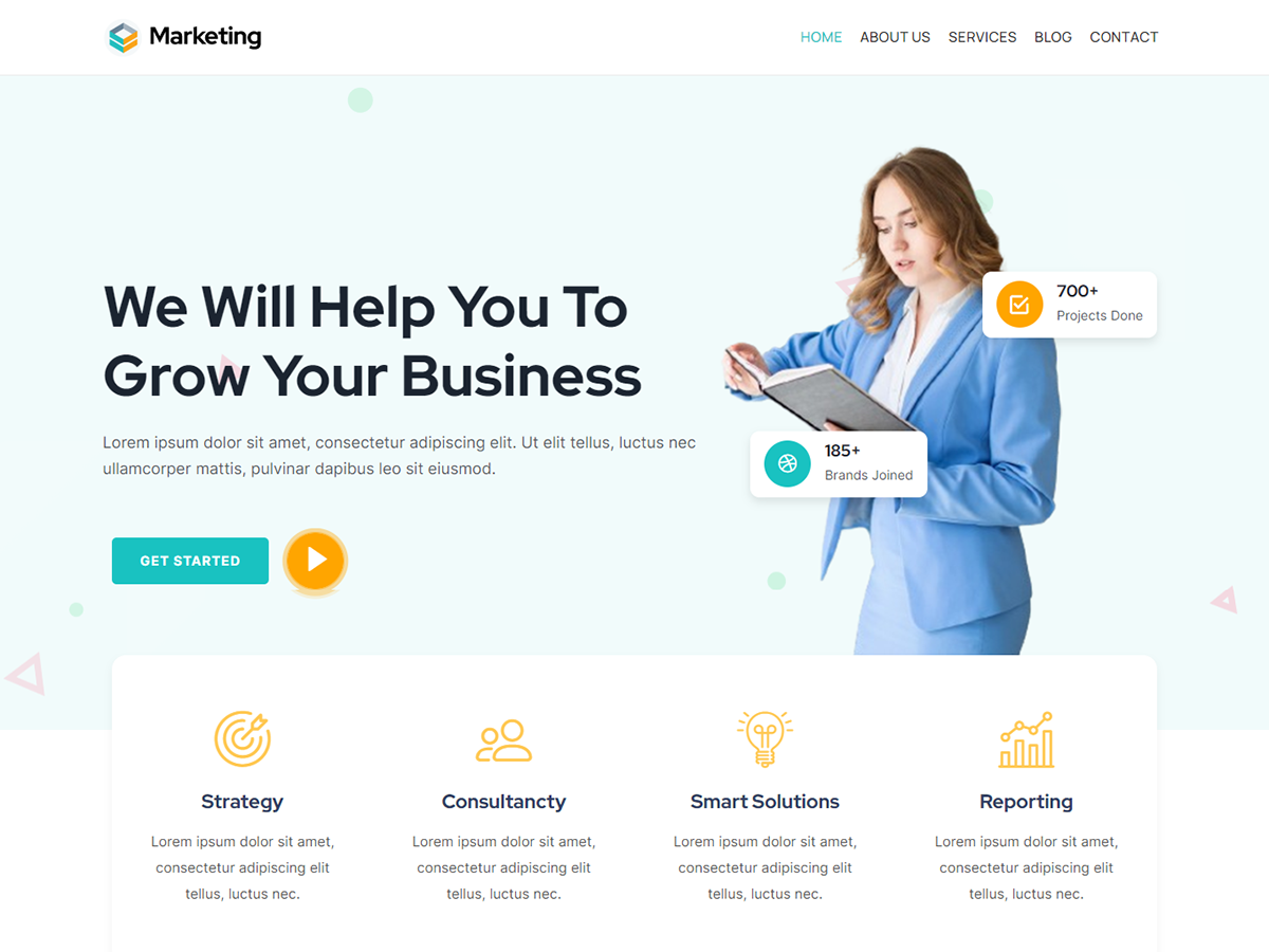 Kortez Marketing theme screenshot