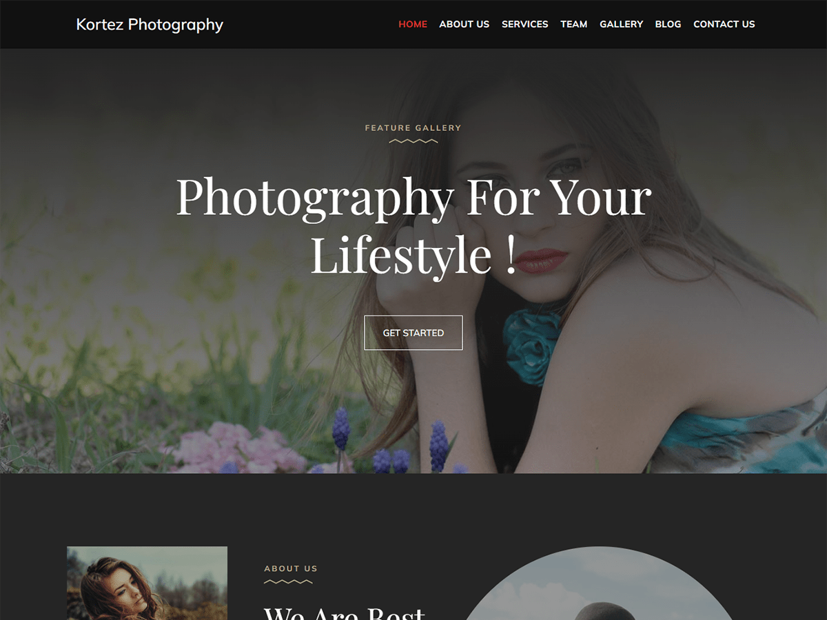 Kortez Photography theme screenshot