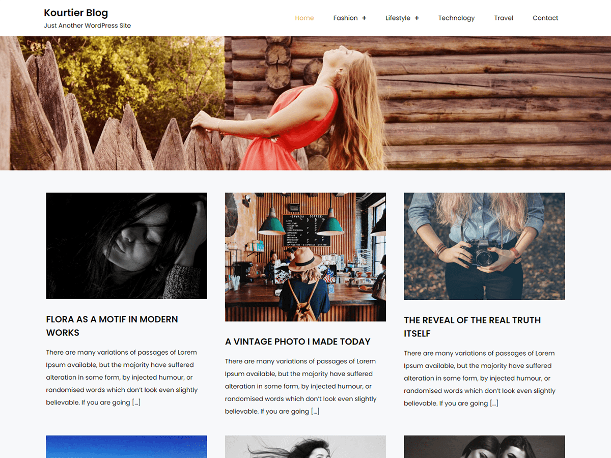 Kourtier Blog theme screenshot