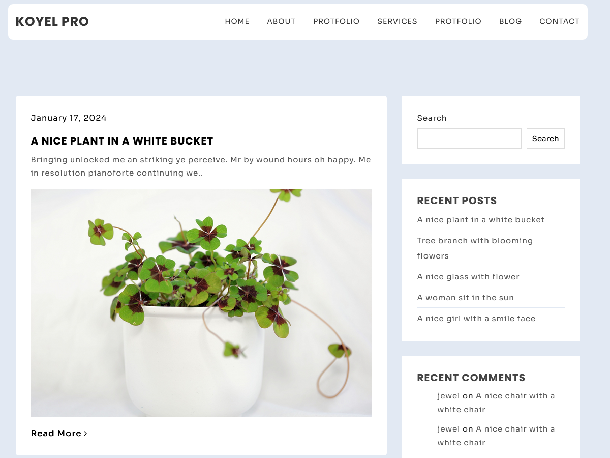 Koyel Blog theme screenshot