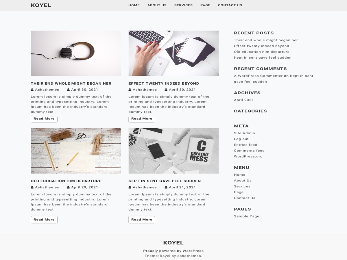 Koyel theme screenshot