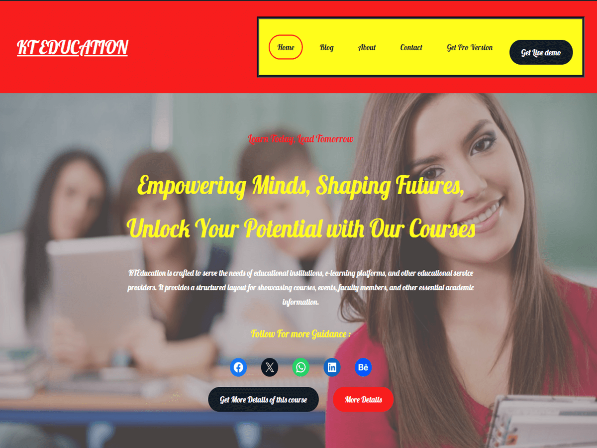 KTEducation theme screenshot
