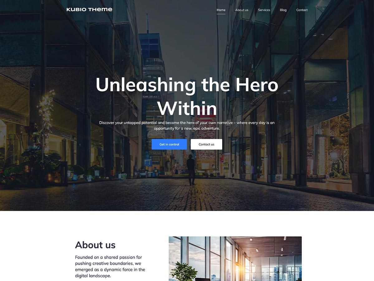 Kubio theme screenshot