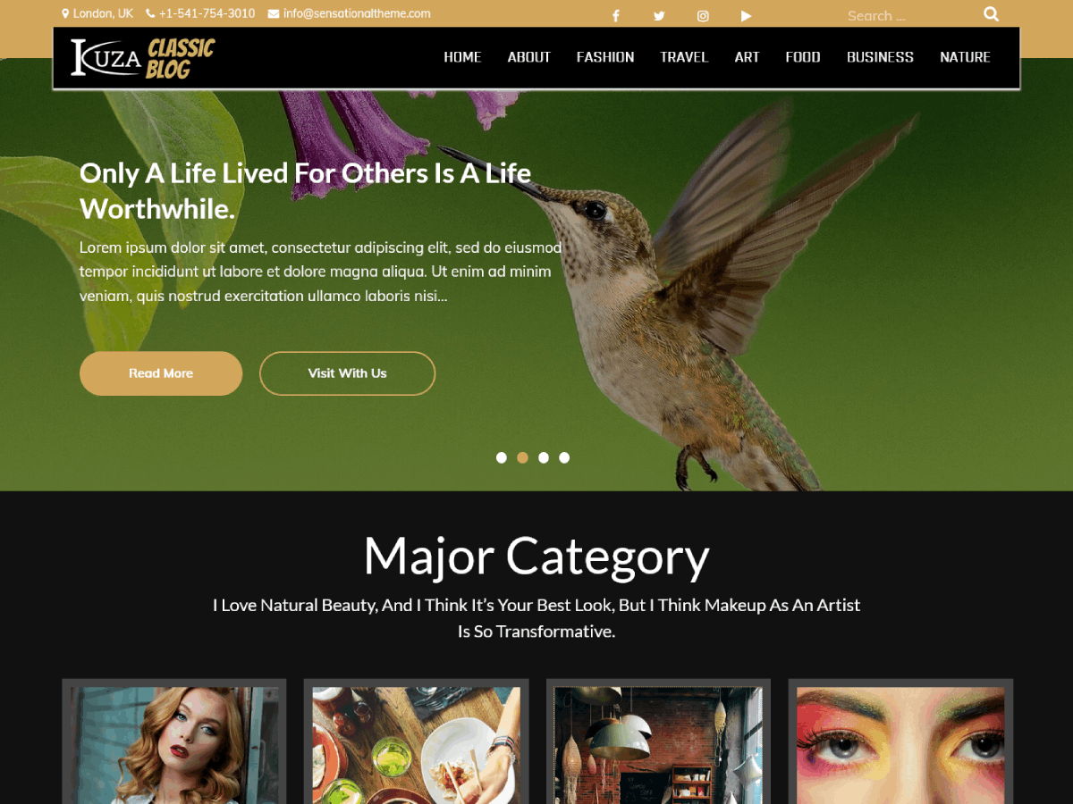 Kuza Classic Blog theme screenshot