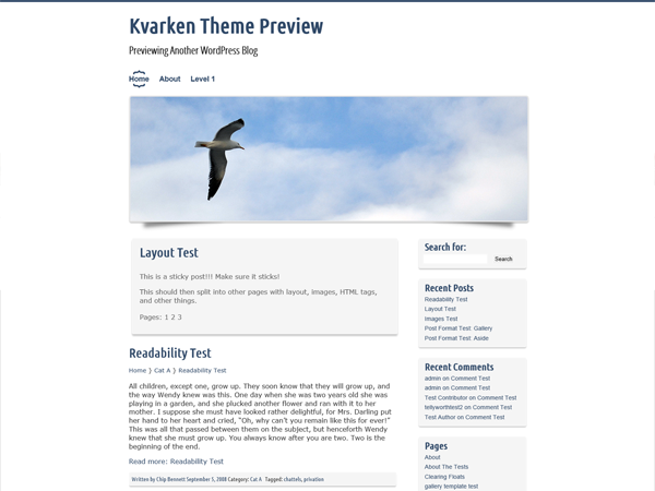 Kvarken theme screenshot