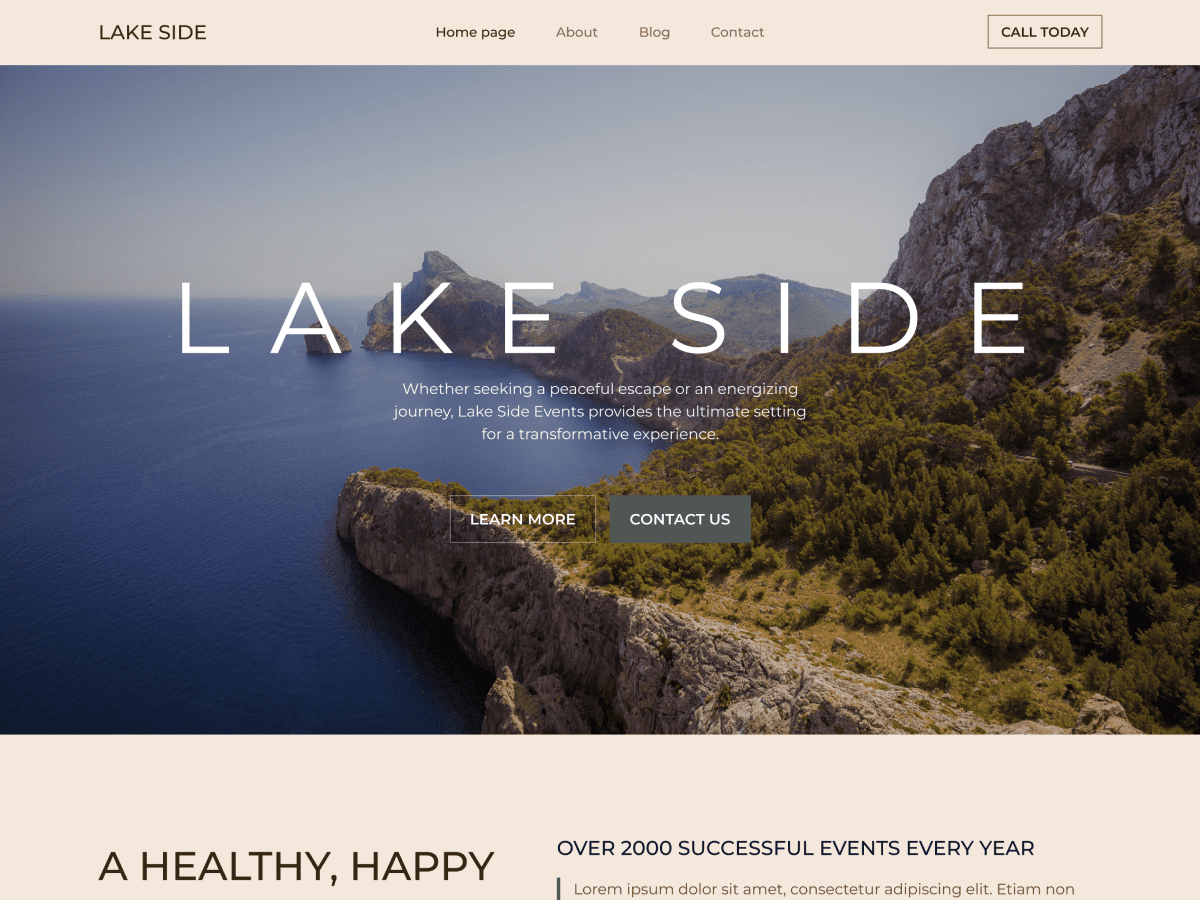 Lakeside Blogger theme screenshot