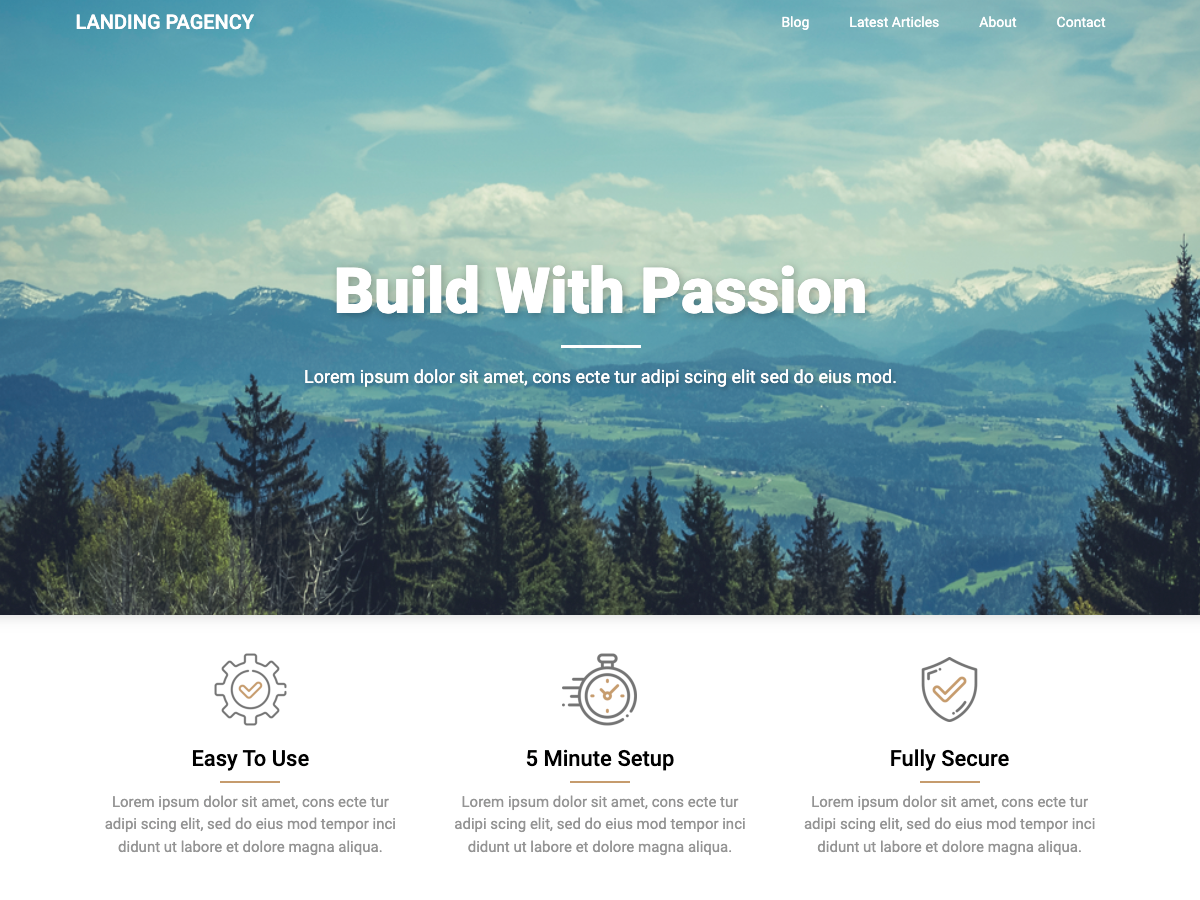 Landing Pagency theme screenshot